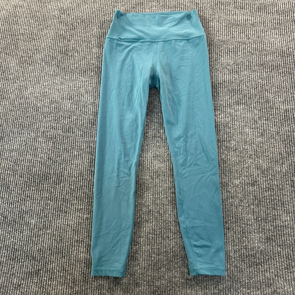 Athleta Transcend 7/8 Tight Leggings Medium Tall Teal Blue High Rise Yoga Pant